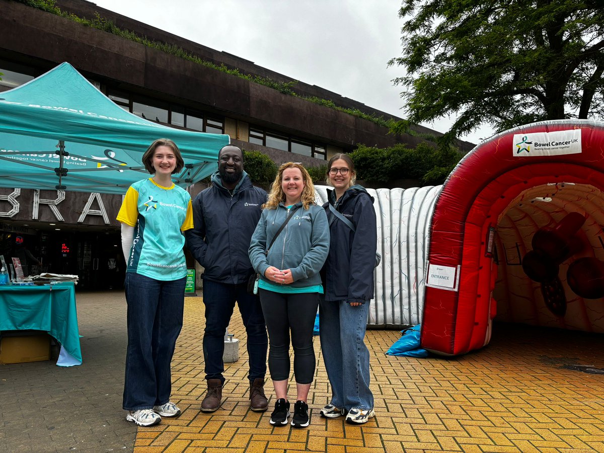 It’s the first day of our awareness roadshow in #Haringey! We’ll be outside the library, 187-197A High Road, N22 6XD until 4pm today. Come along and say hi 👋 Our staff and volunteers are here to chat all things #BowelCancer and help raise awareness of the disease.