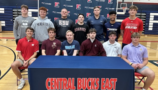 SOLsports (@solsports) on Twitter photo Thirteen Central Bucks East seniors were recognized Monday for committing to compete in collegiate sports. Check out the entire list. <a href="/CBEastFootball/">Central Bucks EAST Football</a>
suburbanonesports.com/college-signin… Thirteen Central Bucks East seniors were recognized Monday for committing to compete in collegiate sports. Check out the entire list. <a href="/CBEastFootball/">Central Bucks EAST Football</a>
suburbanonesports.com/college-signin…