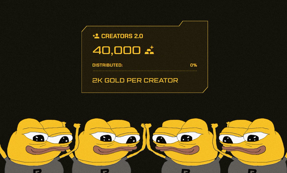Spotlight on our Creators 2.0 gold allocation: We're rewarding up to 20 creators with 2,000 BLAST GOLD each! This drop is exclusively for the top 20 creators from Art/PFP collections or subscription-based models, such as traders who use NFTs to grant exclusive content or