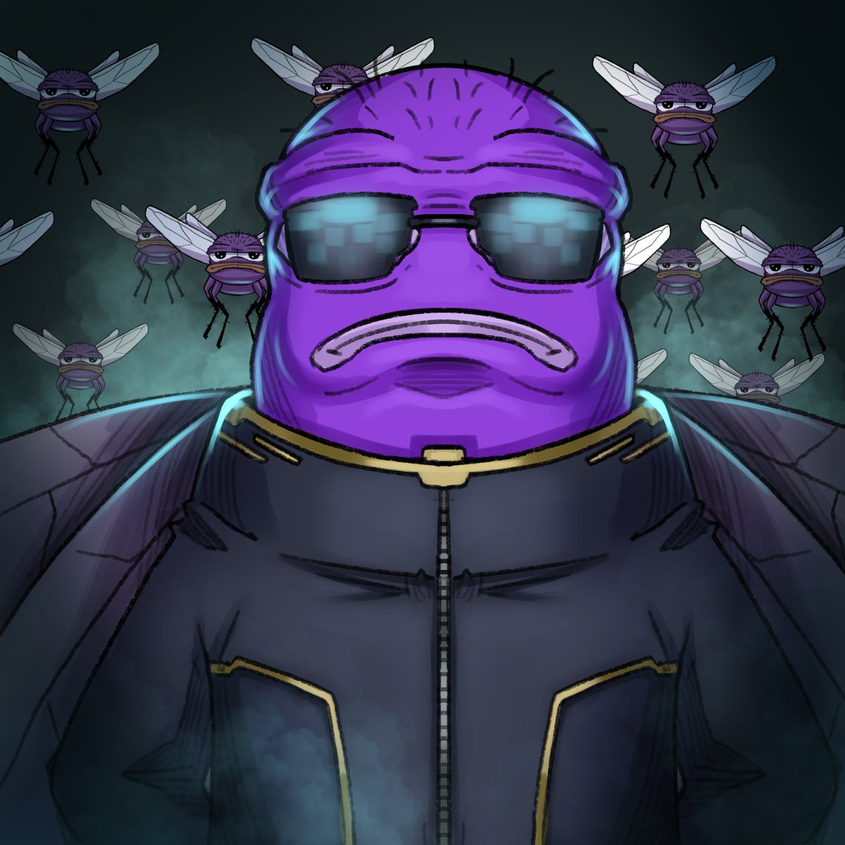 luckymonkeyss's tweet image. 📢 1:1 ALERT 📢

La Mouche is the enigmatic and feared underground boss of Monadia, a planet renowned for its vibrant, sprawling cities and treacherous underworld. His appearance is striking and otherworldly: he resembles a humanoid fly, with large multifaceted eyes that shimmer…