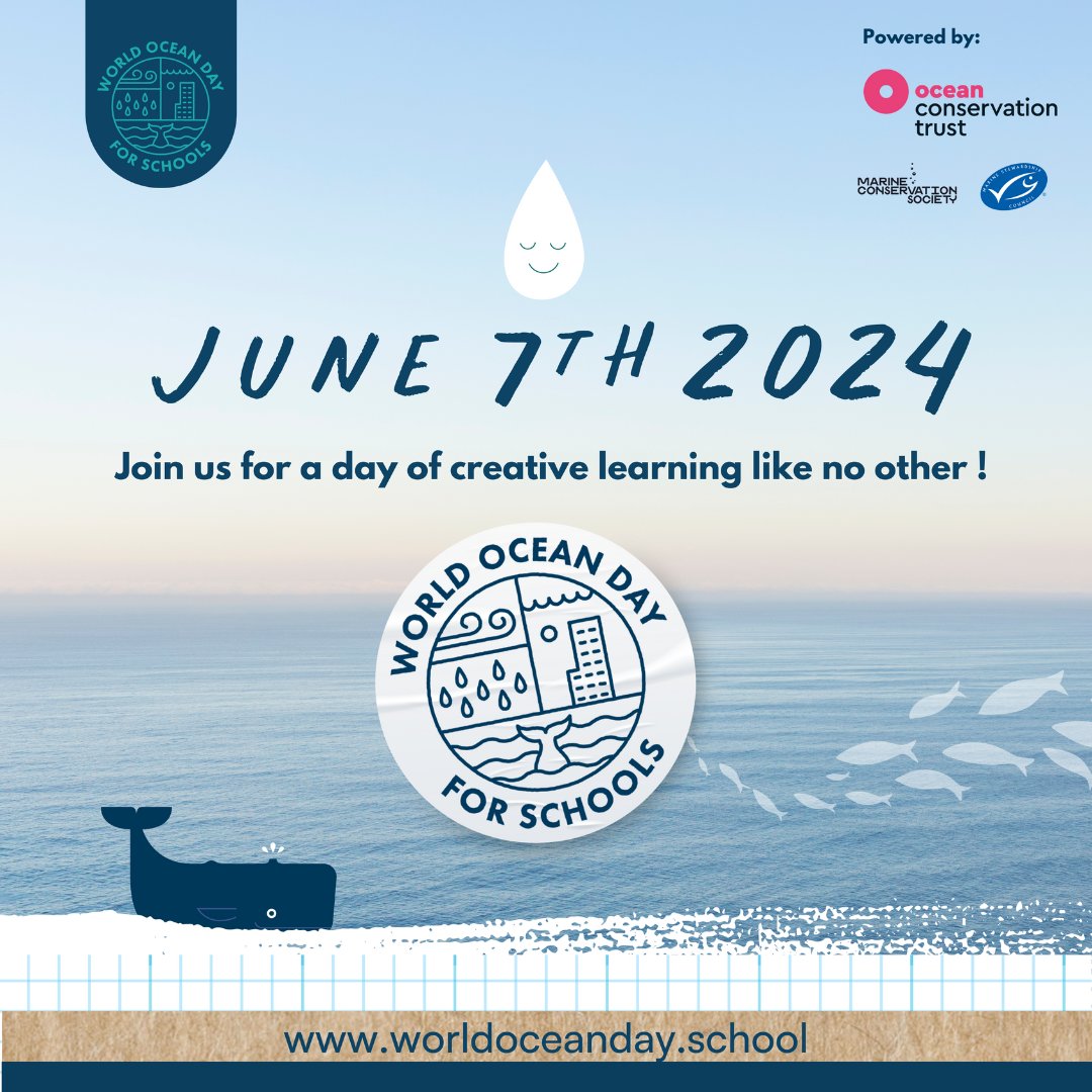 mcsuk's tweet photo. We are super excited to be supporting @wodforschools. A #FREE day of fun activities that encourage children to connect to their local blue space and inspire them to become ocean advocates.
#WorldOceanDayforSchools #FreeSchoolResources
Learn more here https://t.co/5LwJovFJ9a https://t.co/MwOZcQlkQv