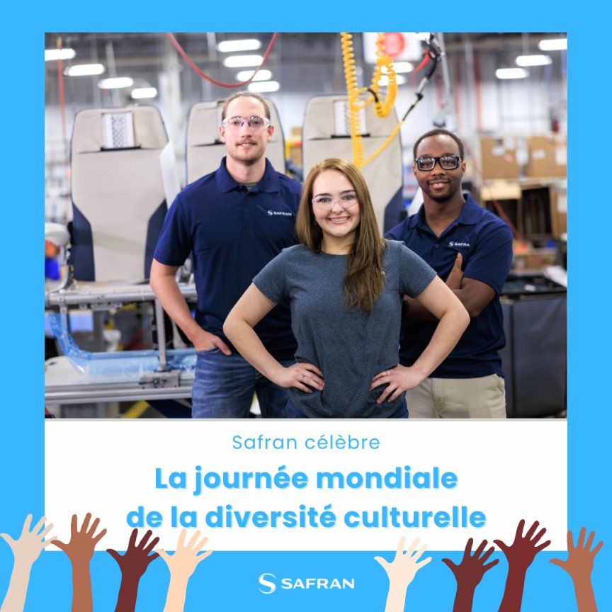 SAFRAN's tweet image. 🌍✈️ Chez Safran, nous célébrons la #diversité #culturelle !
La  #multiculturalité de nos équipes est une richesse et une des clés de notre succès ! La diversité d’#expertises et de #cultures de nos 92 000 collaborateurs &amp;amp; collaboratrices dans plus de 30 pays avec plus de 120