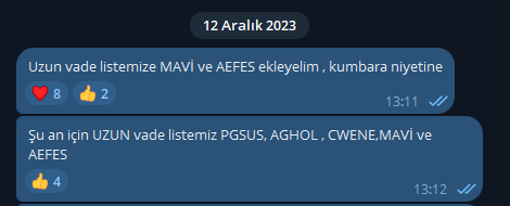 Şimdi birde geçmişe bakalım , neler olmuş bitmiş ?

#AEFES #MAVI #PGSUS #AGHOL #CWENE