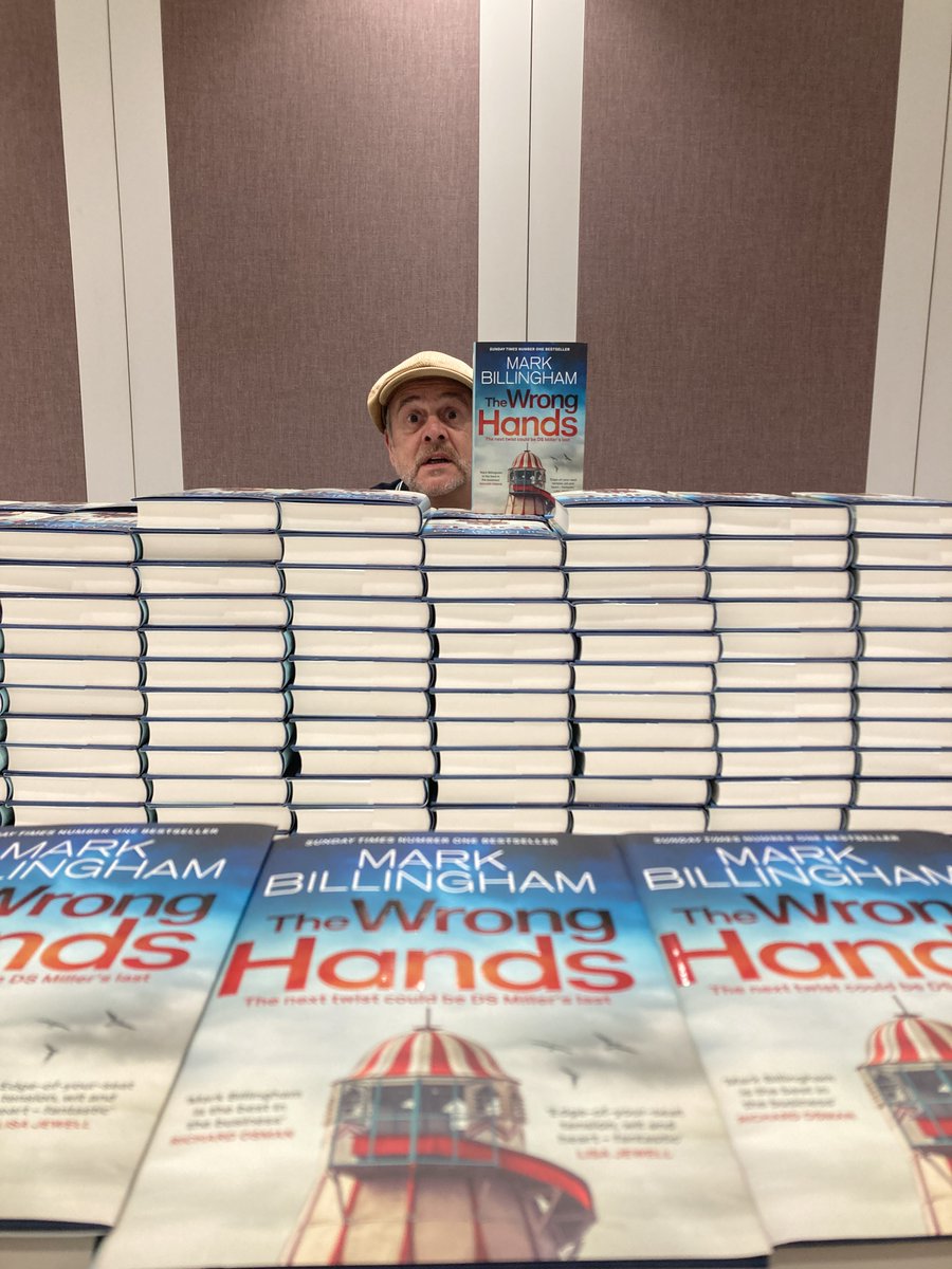 I signed a LOT of books yesterday. It's fair to say there will be a good number of signed copies of THE WRONG HANDS out there, come June 20th. #TheWrongHands #OneVeryTiredHand