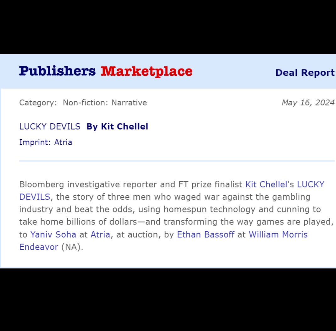 If you’ve ever enjoyed one of my stories about high-tech gamblers using algorithms to make 💰betting horses or playing roulette, I have good news for you. I’m writing a book! Watch this space….