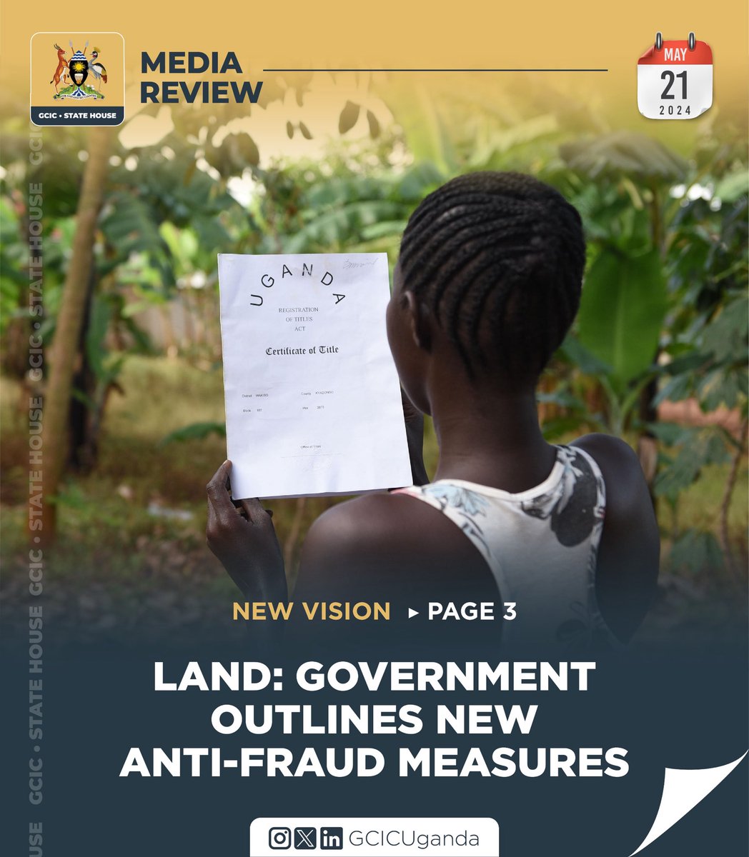 In an effort to fight forgery of titles and fraudulent land registration, the @ministry_lands has imposed restrictions on access to land registry that cover its staff as well as the public. #GCICMediaReview #OpenGovUg