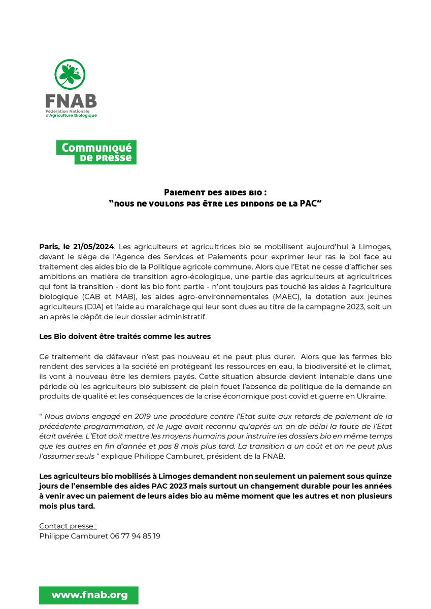 FNAB (@fnab_bio) on Twitter photo ποΈCP π£ππππ ππ‘π§ πππ¦ πππππ¦ πππ’, βπ‘π’π¨π¦ π‘π π©π’π¨ππ’π‘π¦ π£ππ¦ πΜπ§π₯π πππ¦ πππ‘ππ’π‘π¦ ππ ππ π£ππβ π¦
#PAC #transition #AidesBio #AgricultureBiologique
Lire notre CP dans son intΓ©gralitΓ© πfnab.org/paiement-des-aβ¦ ποΈCP π£ππππ ππ‘π§ πππ¦ πππππ¦ πππ’, βπ‘π’π¨π¦ π‘π π©π’π¨ππ’π‘π¦ π£ππ¦ πΜπ§π₯π πππ¦ πππ‘ππ’π‘π¦ ππ ππ π£ππβ π¦
#PAC #transition #AidesBio #AgricultureBiologique
Lire notre CP dans son intΓ©gralitΓ© πfnab.org/paiement-des-aβ¦