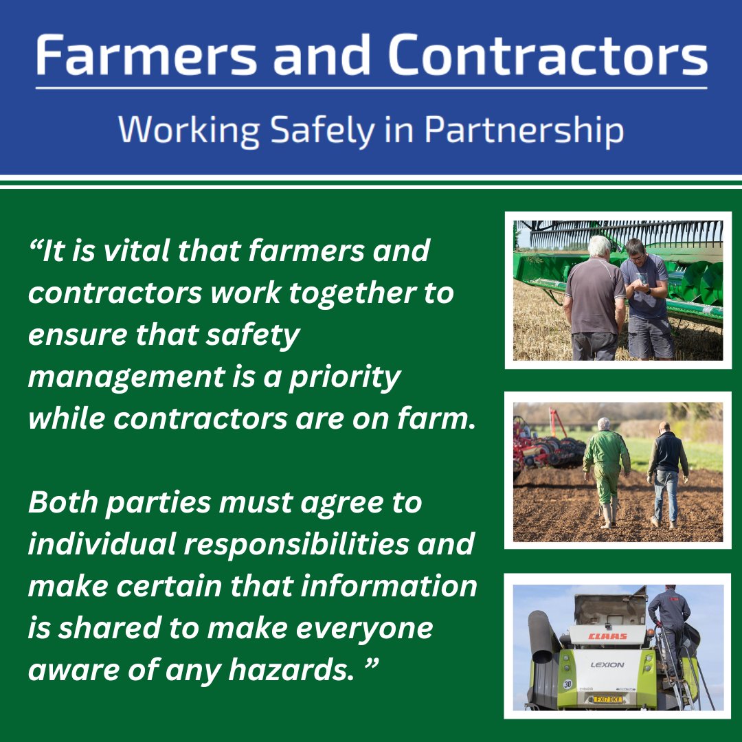 Keep everyone safe & on track for #Harvest2024. Download the full Farmers & Contractors Working Safely in Partnership, written in collaboration with @NFUtweets tinyurl.com/NAACGUIDE #Farming #Agriculture