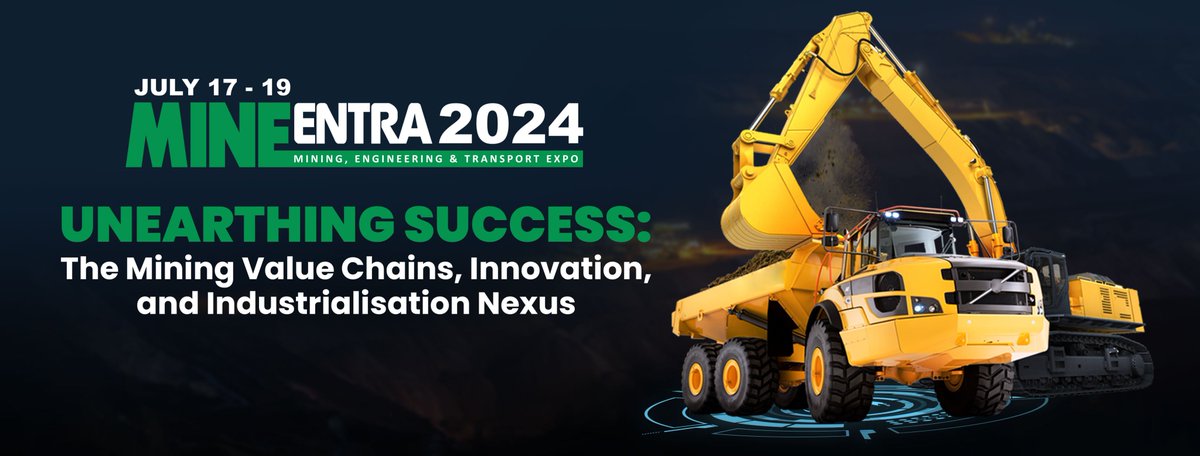 #mineentra2024 is set to unfold under the captivating theme 'Unearthing Success: The Mining Value Chains, Innovation, and Industrialisation Nexus.' Register FREE and unlock your potential: bit.ly/4dLLLcd