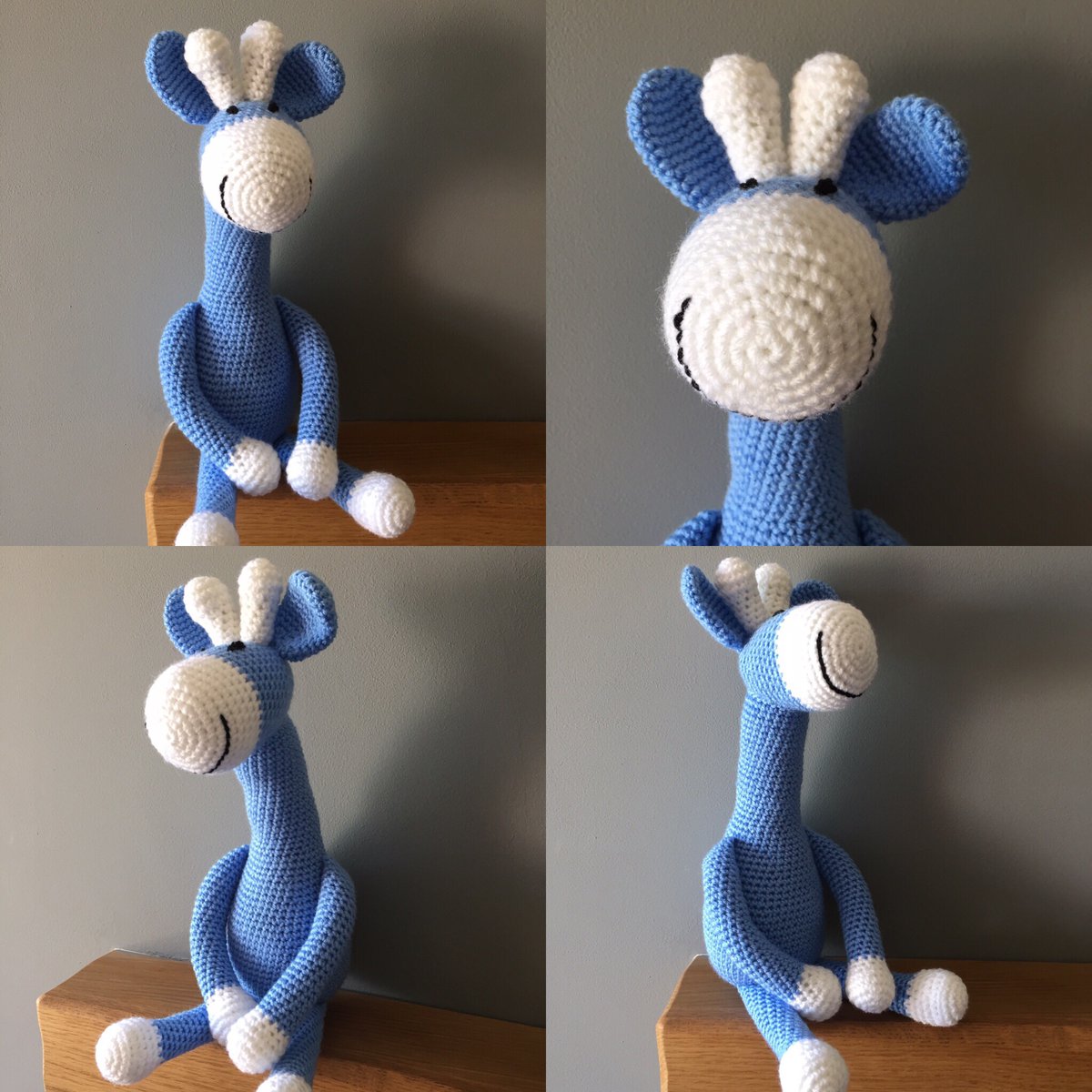 Little boy blue 💙 Handmade giraffe would make a lovely gift 😍 Other colours available in my Etsy shop 💛❤️💜 bitzas.etsy.com/listing/705711… #firsttmaster #atsocialmedia #northwestuk #craftbizparty #MHHSBD