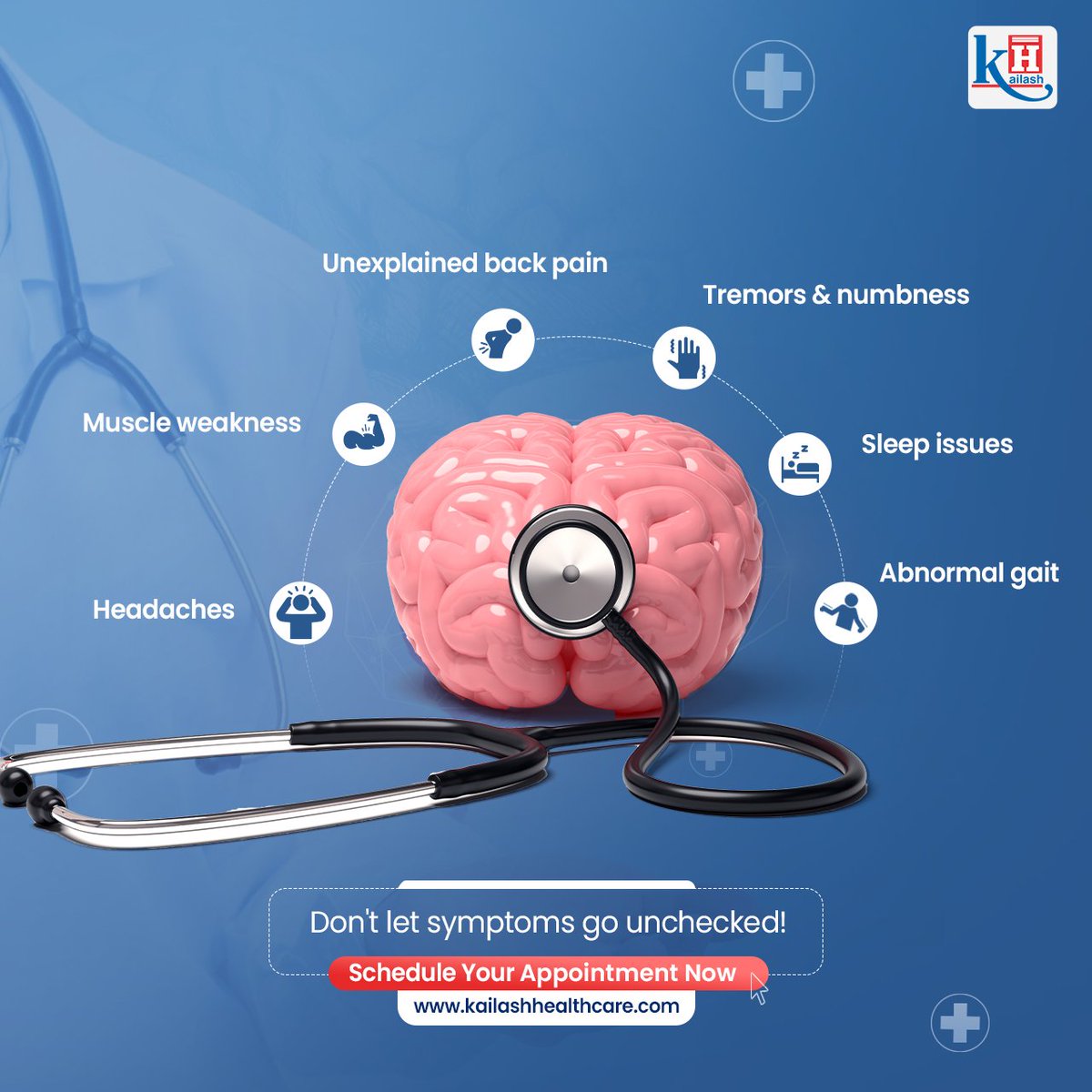 KailashHealth's tweet photo. Experiencing sudden numbness, severe headaches, or dizziness? Don't ignore! A #Neurologist can help diagnose the cause & get you on the path to feeling better.
Consult our Neuro experts today: https://t.co/Ji5swT7oqf
#neurodisorder #neuroproblems #neurocare #NeurologyAwareness #BrainHealth