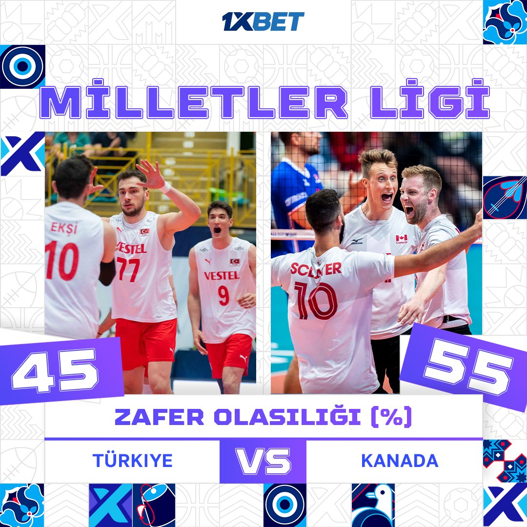 🇹🇷 Milli takımımız Milletler Ligi yolculuğuna başlıyor 🔥 İlk maç güçlü Kanada'ya karşı ✅ Bahis oynayarak bizi destekleyin ➡️ cropped.link/voleybol_tw