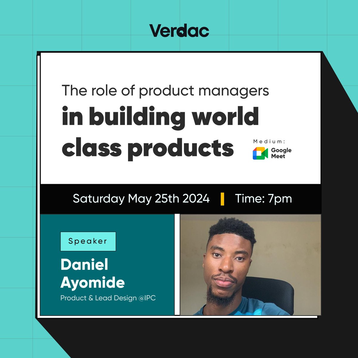 VerdacTech's tweet photo. This Saturday, we will be journeying into the exquisite world of product managers with @aydahnizzy on the "The Role of Product Managers in Building World Class Products."
Don’t miss it 👉 https://t.co/ZRufSBWrHT
#productmanagement #productmanager #versatiledesigner https://t.co/LWU54pyq8I