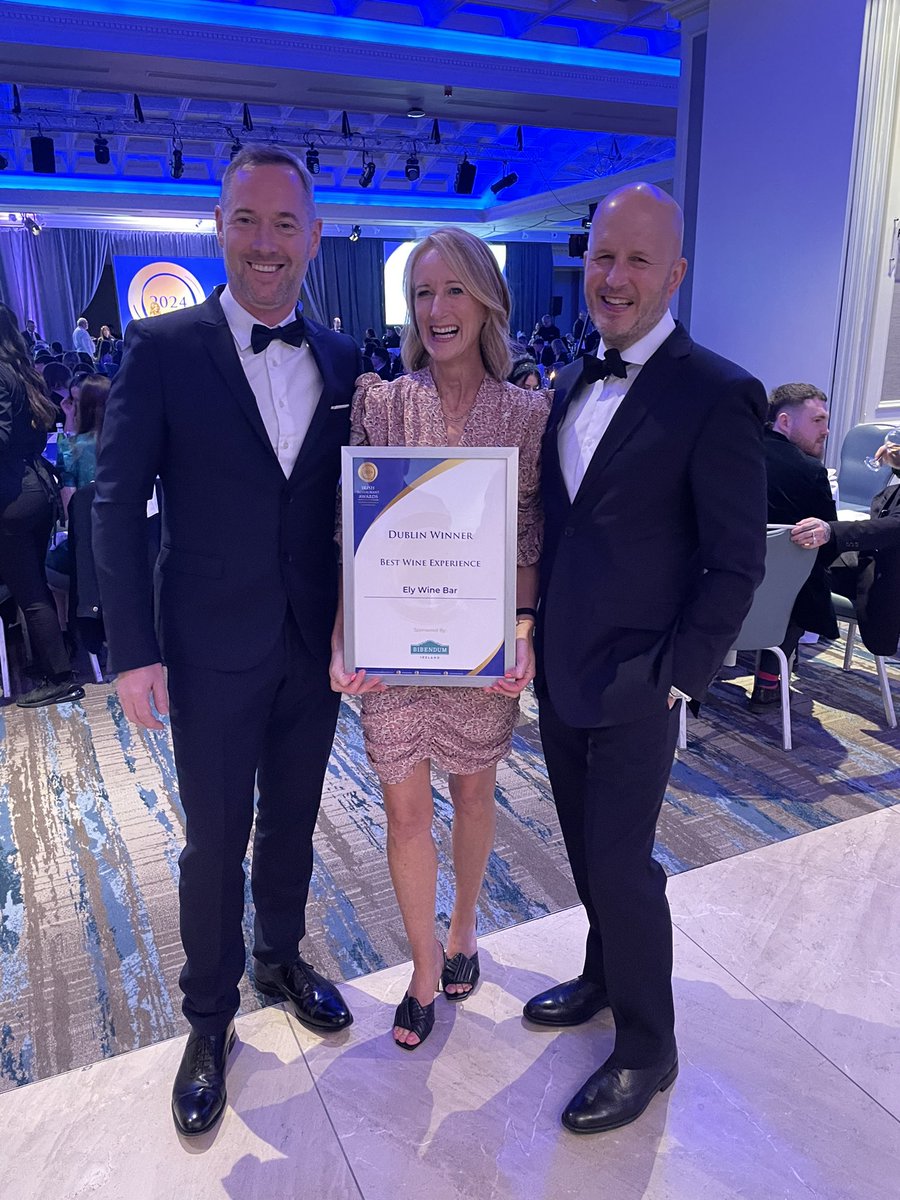 Congratulations to @elywinebars winning Best Wine Experience in Dublin at the Irish Restaurant Awards 2024. 👏👏👏
#FoodOscars #ELYWineBar #Dublin #ClientNews