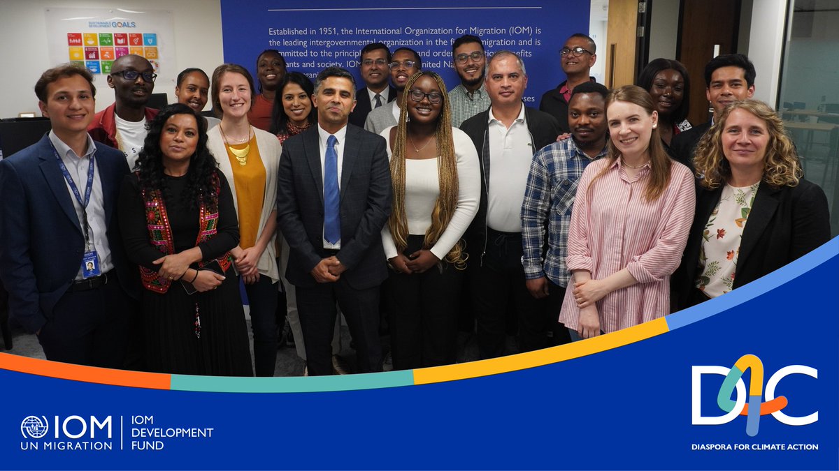 And it’s a wrap! 16 UK-based diaspora representatives from 🇧🇩+🇬🇭+🇯🇲+🇲🇩+🇸🇴 have completed <a href="/UNMigration/">IOM - UN Migration 🇺🇳</a>’s #Diaspora4ClimateAction training at <a href="/IOM_UK/">IOM United Kingdom</a> office, to become Diaspora Climate Champions and be part of key global conversations. 
 W/<a href="/IOMDevFund/">IOM Development Fund</a>