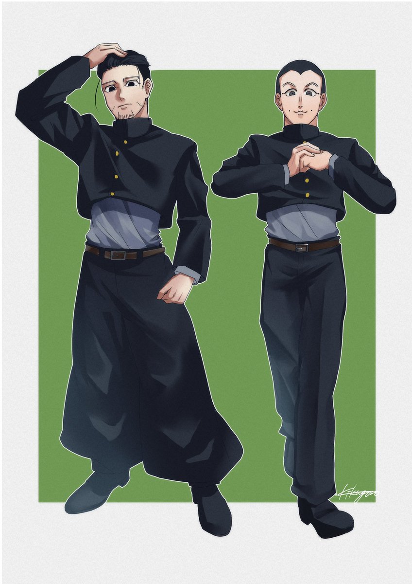 ogata hyakunosuke looking at viewer smile short hair black hair long sleeves 1boy closed mouth  illustration images