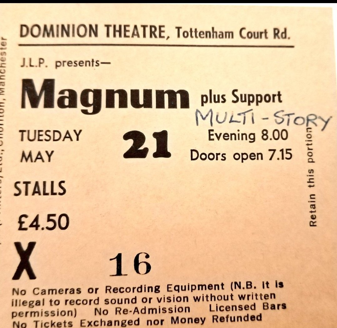 All England's Eyes and my ears too seeing @Magnumonline_ at the Dominion Theatre this day in 1985. Great album, one of my top five and saw them again at Donington later in the same year. @mitchlafon @BerserkerBill @RockTheseTweets @marillion073 @TheDuckLR @TTFTPR