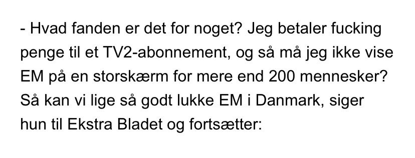 Hvad fanden er det for noget? Jeg betaler fucking penge til et fitnessabonnement, og så må jeg ikke tage mere end 200 mennesker med? Så kan vi lige så godt lukke fitnesscentre i Danmark.