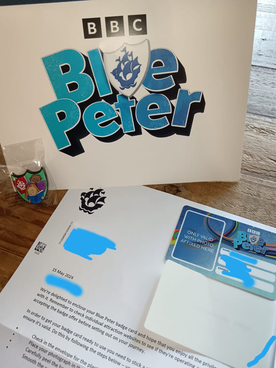 I have a very excited little girl, for achieving her Blue Peter Badge for reading 📚 💙