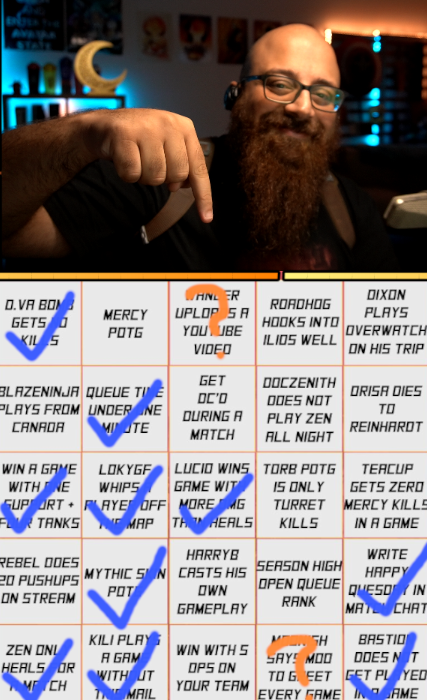 Open Quesday BINGO progress check!!! twitch.tv/AvatarLiger