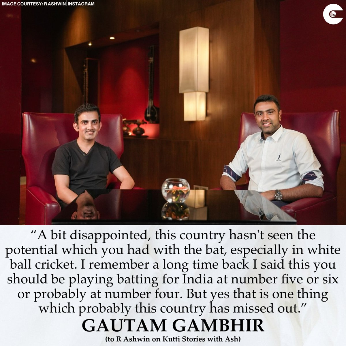 #GautamGambhir feels #RAshwin's batting skills could have been handy for #TeamIndia in white-ball cricket.