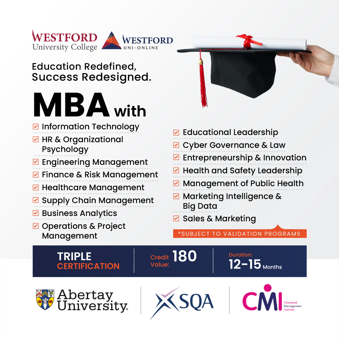 Westfordonline's tweet photo. Unlock your potential with a triple-crown MBA from Westford Uni Online! Choose from 15 specializations and pave your unique path to success.
Learn more at: https://t.co/YQPwPSjGDo

 #OnlineMBA #Specialization #StudyAnytimeAnywhere #SynchronousLearning https://t.co/PtULtA2edv