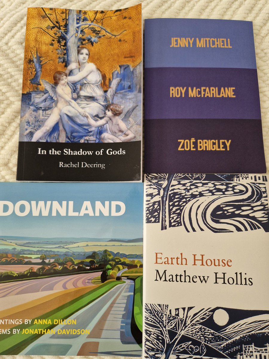 On @TopTweetTuesday review and boost day, here are some #poetry books that have made me happy, from @DeeringRachel @ZoeBrigley @rmcfarlane63 @JennyMitchellGo @JFDavidson1964 and Matthew Hollis.