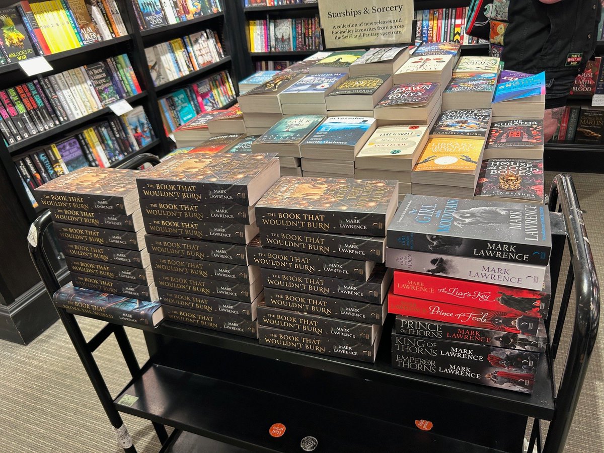 So, @BrightonWstones had THIS MANY of my books! All signed now - so drop in and grab some 🙂