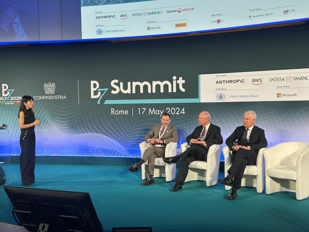 🤝 Last week, our Chair, Rick Johnston, our Executive Director, Hanni Rosenbaum, and members of our global network attended this year's B7 Summit - the business forum to the @G7 - as proud Network Partner at the invitation of our member @Confindustria. 🗣️ Our Chair participated