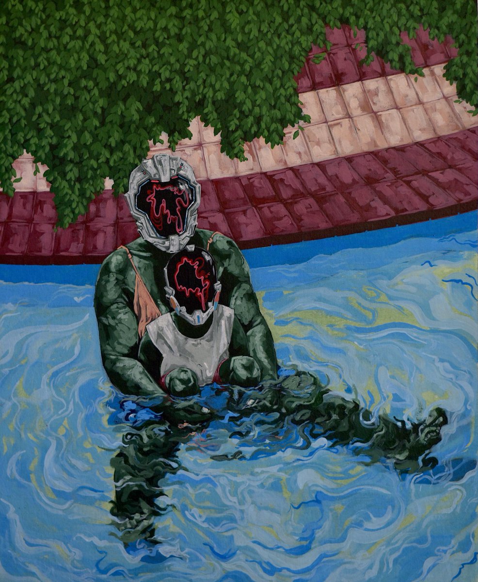 Tagname_Kid's tweet photo. New Painting, from the current exhibition UNYEZI;
Open until the 10 June 2024.

Inhlambuluko, 2024, Painting, Acrylic on Canvas, 75cm x 63cm.
@rebirthartproject https://t.co/F5YGYi1CnO