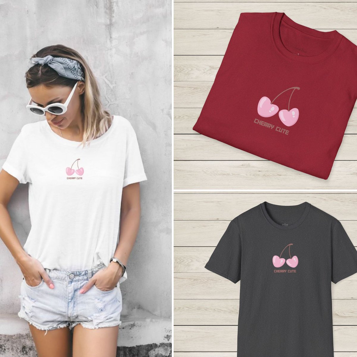 #MHHSBD 𝘾𝙝𝙚𝙧𝙧𝙮 𝘾𝙪𝙩𝙚 This cute cherry Tshirt is fun for summer and the cool cotton with help you feel fresh. buff.ly/3V8bJiF