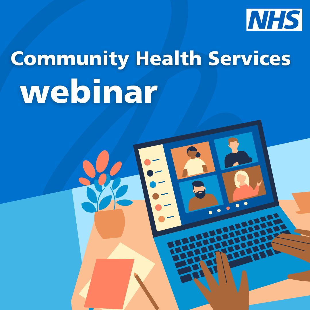 Don't miss the #CommunityHealthServices webinar - this Friday 24 May @ 4-5pm - hear the latest updates on #CommunityServices - hear best practice from community health service providers and - network with others working across #CHS. Register here: events.england.nhs.uk/events/communi…