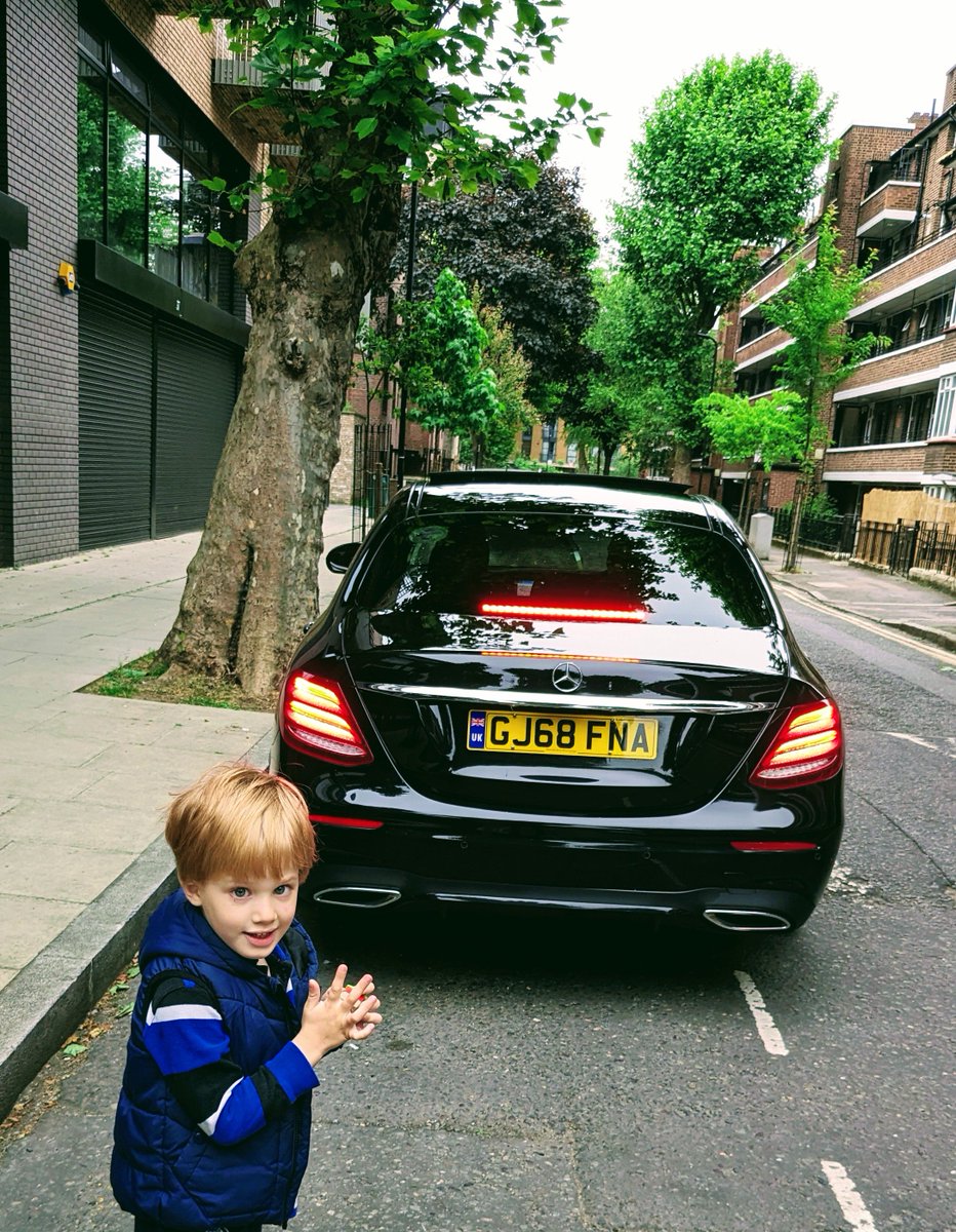 An excited little Woolf being dragged out of bed at dawn this morning and scooped into shiny Mercedes for the TV studio with mummy 🤣