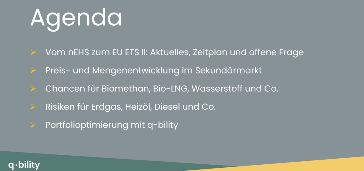 #CO2 #Webinar 🧑‍💻

➡ Titel? 
Emissionshandel aktuell - #BEHG und #nEHS

➡ Anmeldung?
18.06.2024: lnkd.in/duBzhH-T
*oder*
25.06.2024: lnkd.in/dpR-EDpY

jeweils von 10-11:30 Uhr

Die Teilnahme ist kostenfrei für q-bility Nutzer 🍀