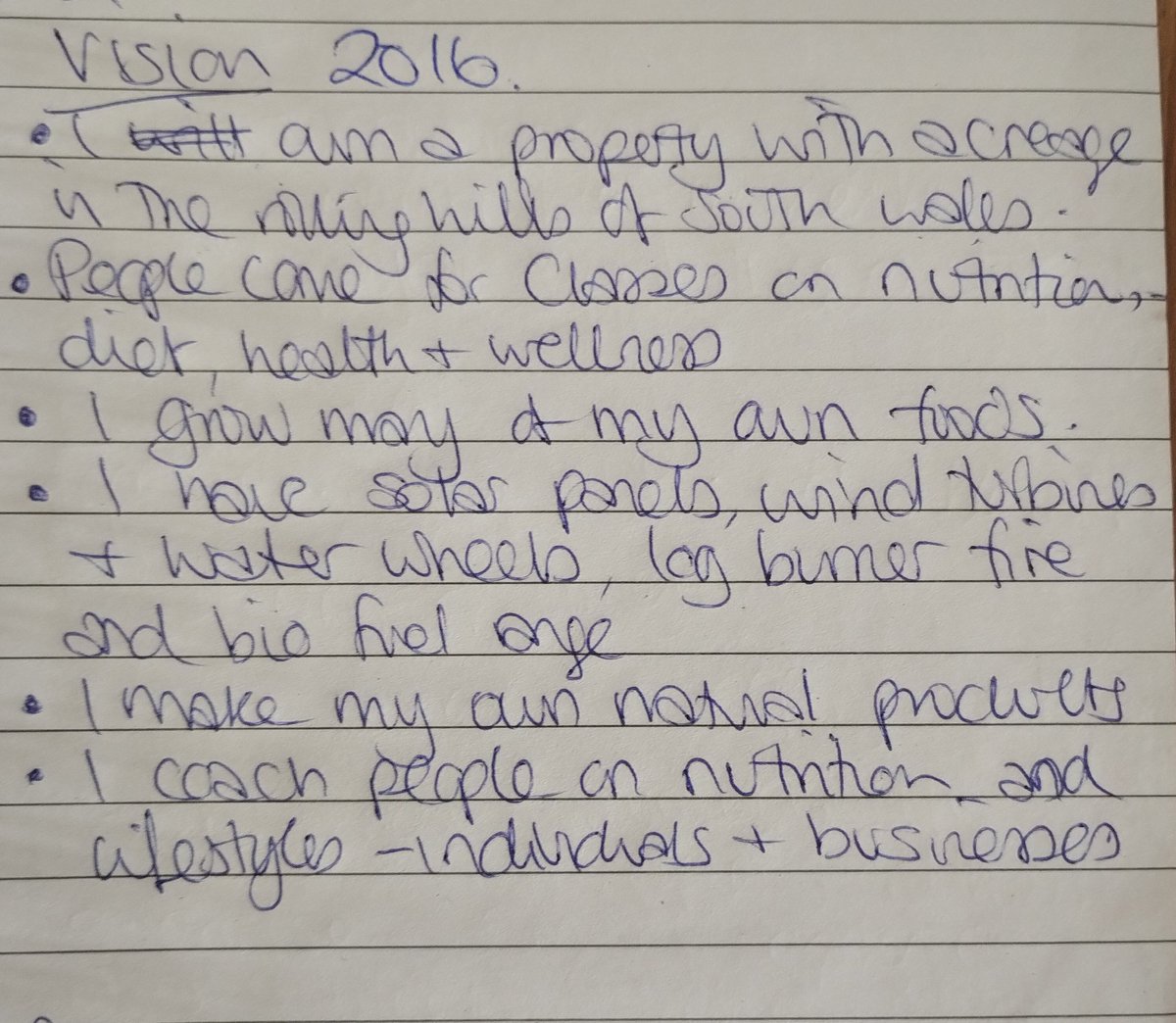 I was having a clear out last night and came across this vision of mine from 2016.

I urge you to write your vision down, meditate on it, see it in colour, feel how it feels to have/do it all now and manifest your future ✨

It can be done.

#manifestingdreams #BelieveInYourself