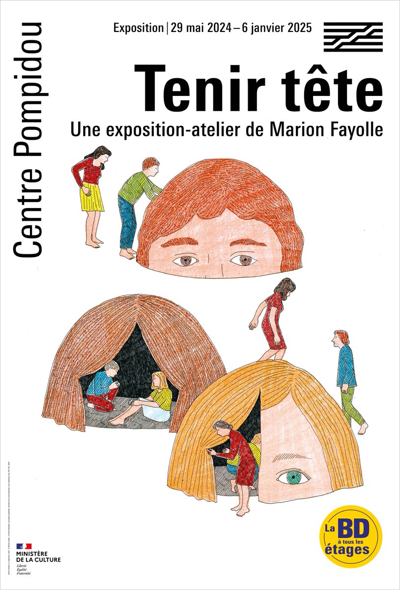 Marion Fayolle plante sa tente à la Galerie des enfants à partir du 29 mai ! ⛺ L’autrice et illustratrice présente son univers poétique et décalé avec une installation immersive sous forme de bivouac ! Les enfants sont transportés dans une atmosphère évoquant les vacances et les