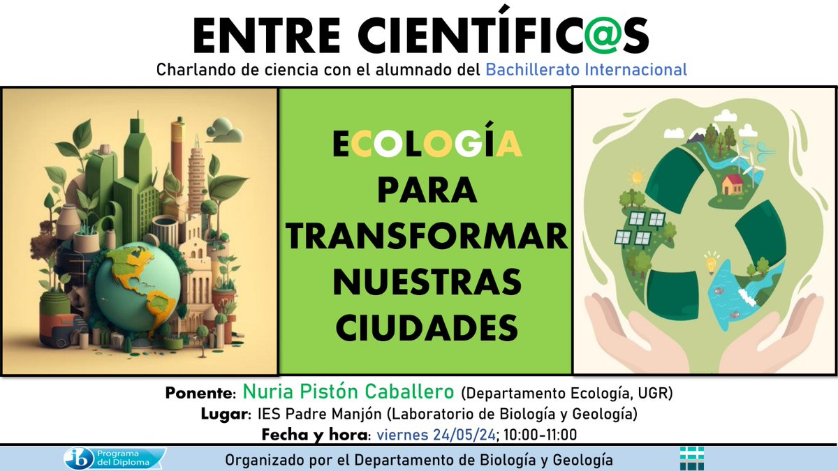 El viernes vamos a hablar sobre arborización urbana y los beneficios de la naturaleza para las personas con las alumnas y alumnos del IES Padre Manjón. Qué ganas!