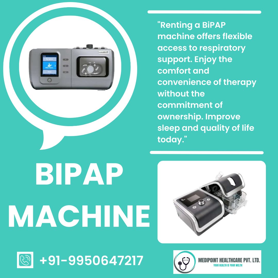MedipointL's tweet image. &quot;Renting a BiPAP machine offers flexible access to respiratory support. Enjoy the comfort and convenience of therapy without the commitment of ownership. Improve sleep and quality of life today.&quot;
#bipapmachine