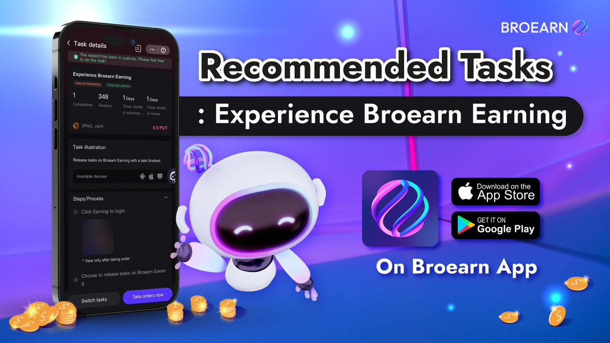 🔥 Discover hot tasks available now at #Broearn! Start earning today 💸

👉 ENTER: bit.ly/4bMPDbe

#Freecoins #Freeairdrops #EarnMoney #HotTasks #Airdrops #Broearn #MakeMoneyOnline