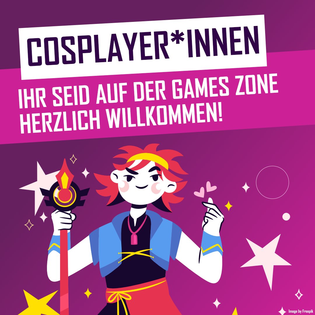 DGWeekend's tweet photo. Egal ob Cyberpunkt oder Anime - Cosplayer*inner sind bei uns auf der #GamesZone immer herzlichst Willkommen!

Der Eintritt ist frei! Also schaut gerne bei uns in eurem Cosplay vorbei, bringt Freunde &amp; Familie mit und erlebt einen unvergesslichen Tag. 🎮🎭🎨 https://t.co/dD9UpobFLe
