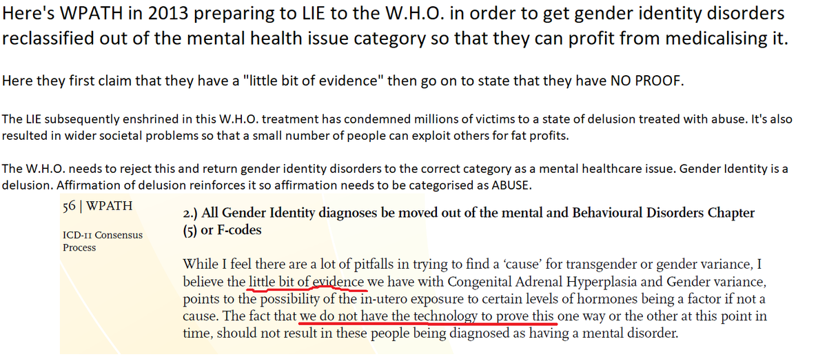 HackSlashTastic's tweet image. How did "trans" get reclassified from being a mental health disorder & who benefits from it?