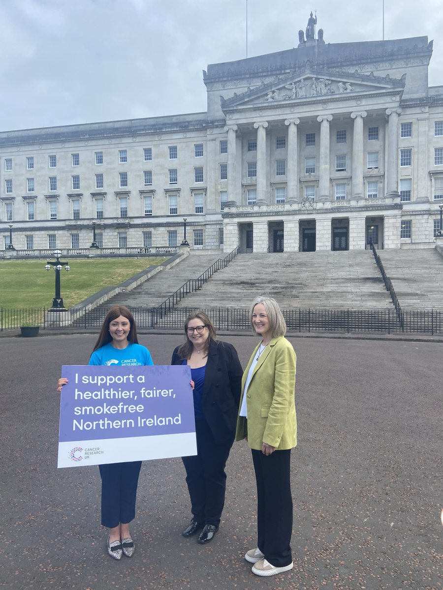 Today, we’re at Stormont where MLAs are deciding whether the proposed tobacco Age of Sale legislation should apply in Northern Ireland.

Tobacco kills 1 person every 3 hours in Northern Ireland. We urge all MLAs to vote in favour of this world leading legislation, which could
