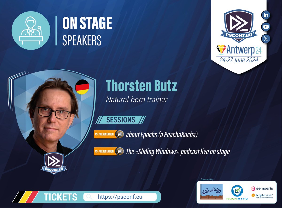 I am very pleased to announce, that the next episode of the  <a href="/slwcast/">Sliding Windows</a> will be recorded LIVE in Antwerp during #PSConfEU. 
Be there - or be square ! 
I promise, that my guest will be wunderbar. So, if you’re at #PSConfEU , join us in the plenary!