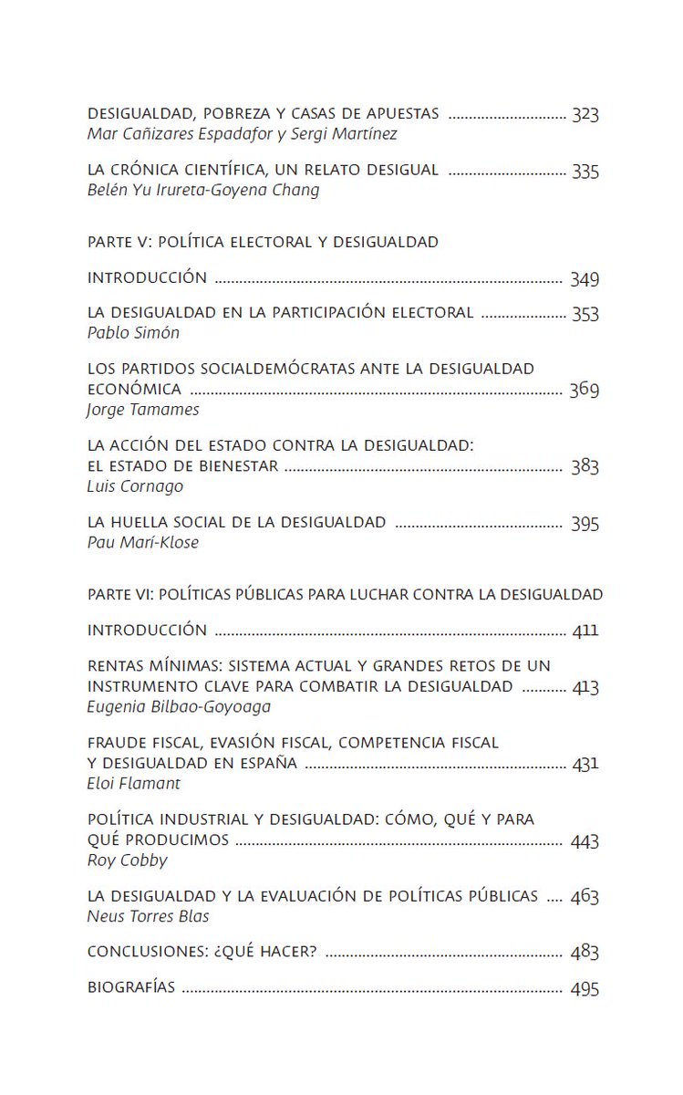 Más de una treintena de firmas expertas  se dan cita en estas páginas para desentrañar los mitos que sostienen y perpetúan la desigualdad en España. Este libro no solo ofrece una exhaustiva radiografía del tema, sino que también hace una llamada a la acción.