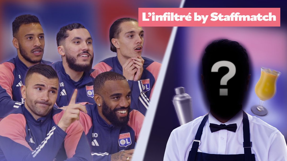 L’infiltré by Staffmatch 🔥 Les joueurs de l’@OL Anthony Lopes, Maxence Caqueret, Corentin Tolisso, Rayan Cherki et Alexandre Lacazette pourront-ils trouver les infiltrés ? 🤔 youtube.com/watch?v=96dQx-…