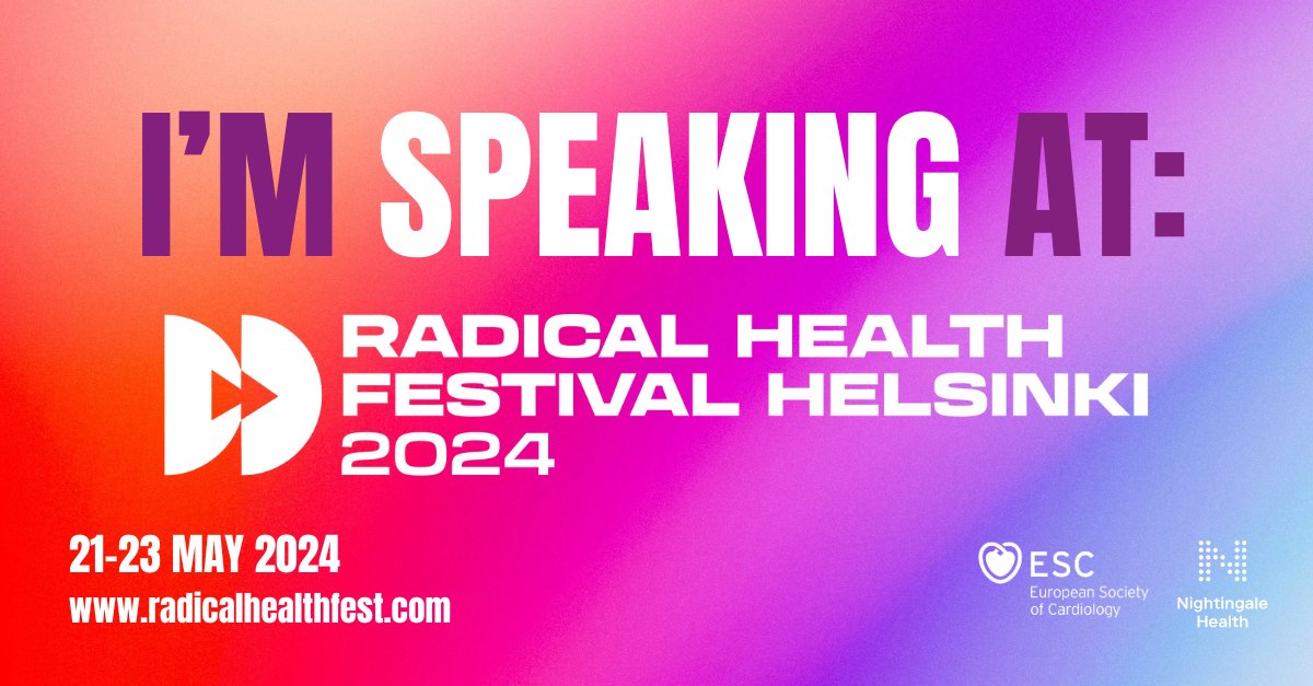 Participation of the President of the @eHealthcy, Professor @Schizas_CN at the #Radical #Health #Festival in #Helsinki. 

☑️This event is centered around the theme of prevention and precision at a large scale, envisioning a world where health is a lifelong journey with early risk