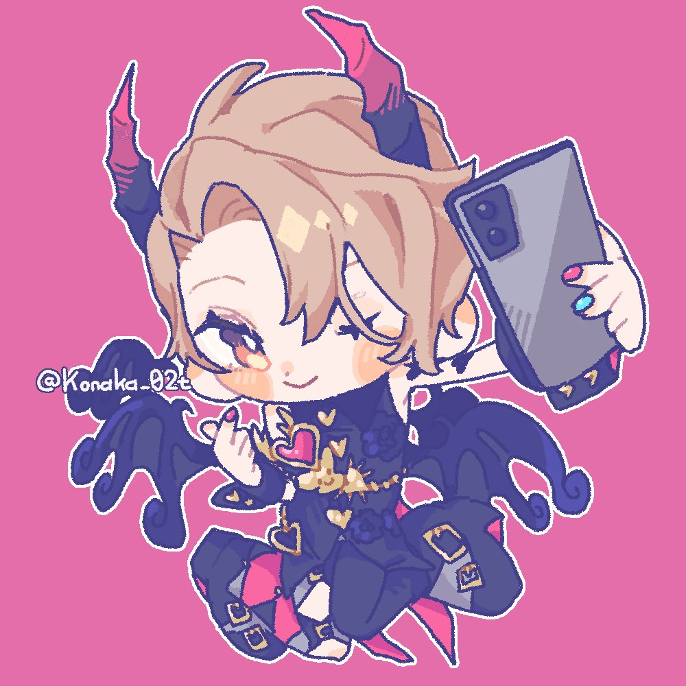 Konaka_02t's tweet image. 描いてたはぴばイラスト間に合いませんでした…おめでとうでした！😈💗
#obeymeasmodeus