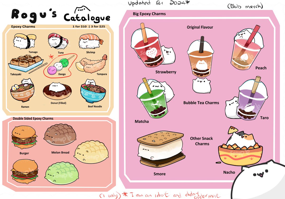 StrayRogue's tweet photo. Catalogue below :D (blob stuff) https://t.co/Gyt0sdWPHs