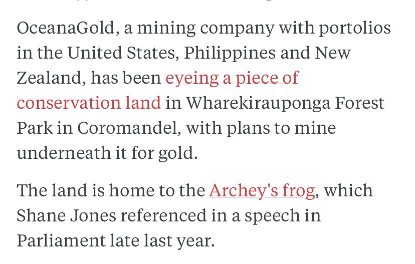 Declared in pecuniary interest: Nat MP, Stuart Smith got a trip to Australia funded by National and GasNZ

Bathurst is the mining company who ran a candidate in the West Coast to help unseat Damian O’Connor. OceanaGold is on the fast track list.