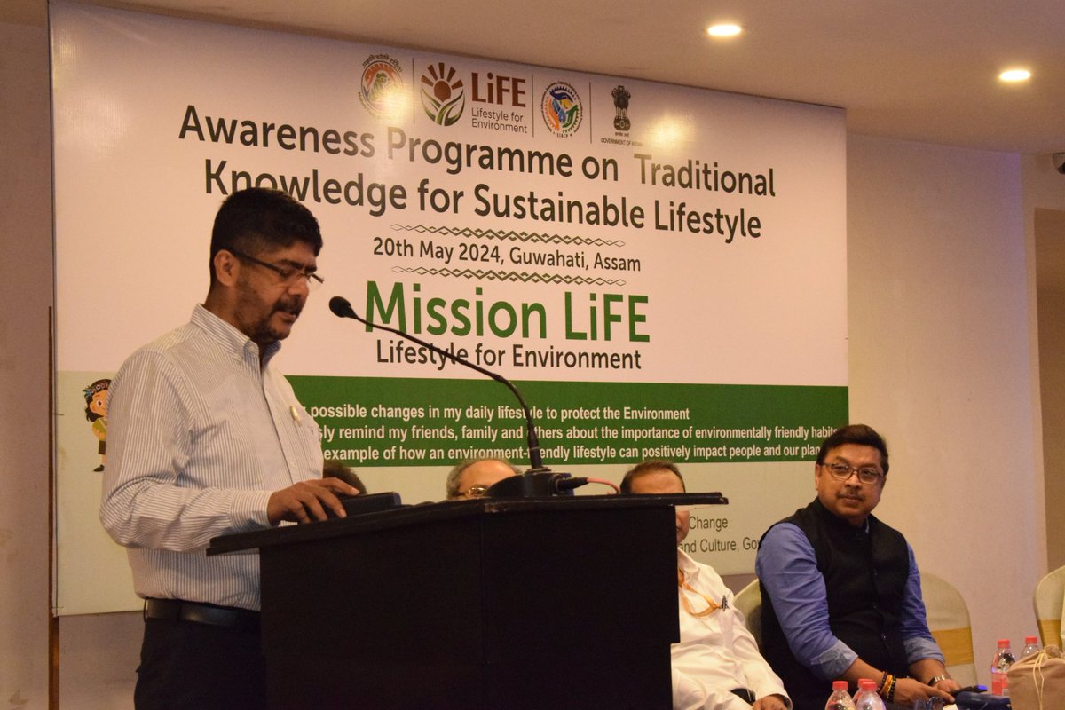 #INFO | A Workshop by the title 'Awareness Programme on Traditional Knowledge for Sustainable Lifestyle' under Mission LiFE was held yesterday i.e. 20th May, 2024 in Guwahati.